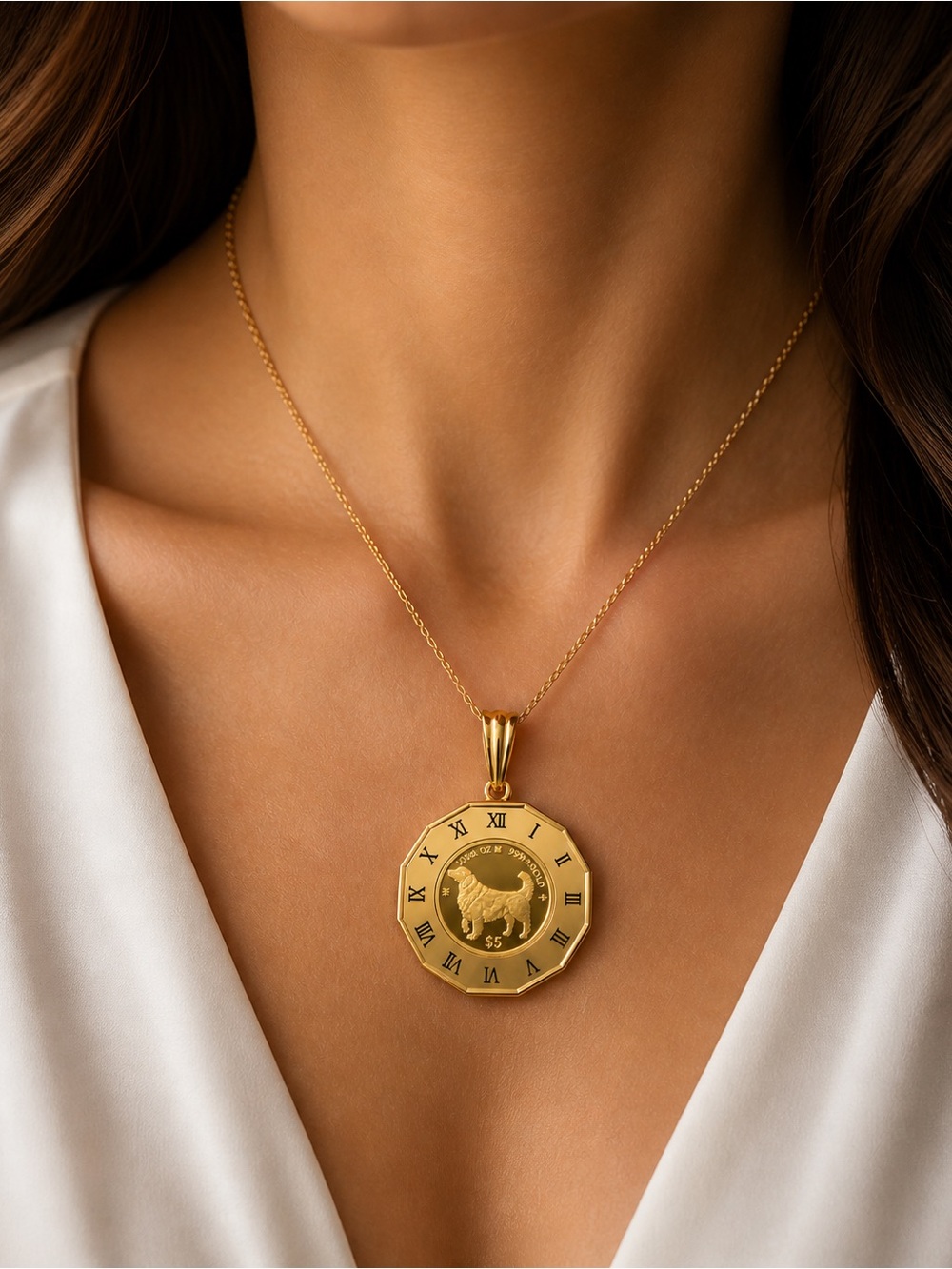 18k Japan 4.73g pendant Coin Pendant